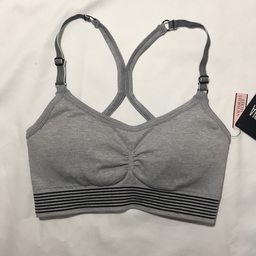 Grey Racer Back Bra